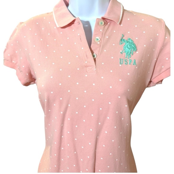 US POLO ASSN. Light pink dotted shirtdress - Picture 4 of 5